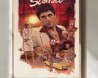 Scarface 1983 Film Plakat Retro Poster Home Decor Wand Kunst