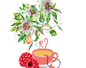 Passionflower raspberry tea blend