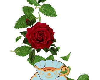 Peppermint rose tea blend