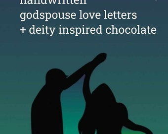 Handwritten godspoused love letters + deity inspired chocolate