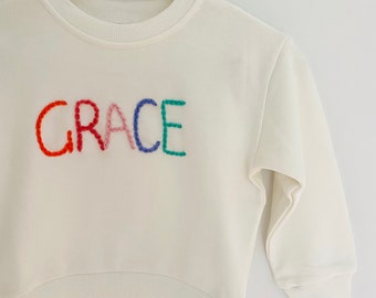 Personalised Crew | Hand embroidered sweater |