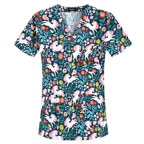 Patterned Scrub Top | Novelty Scrub Top