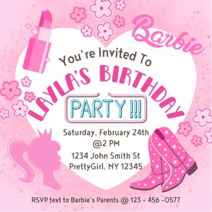 Barbie Invitation
