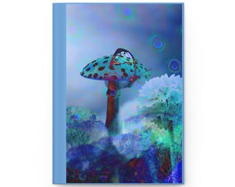 Misty Mushroom Hardcover Journal, Ethereal Floral Notebook