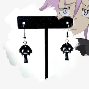 Crona’s Shadow Dangle Earrings | Soul Eater Anime Earrings | Chrona Earrings |