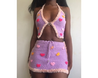 fluffy festival crochet set
