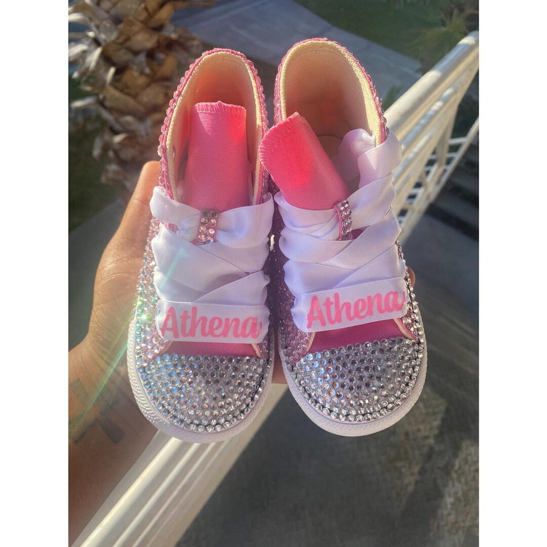 little girl sparkly tennis shoes
