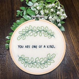 One of a Kind Finished Embroidery in Hoop