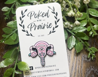 Floral Uterus Pin