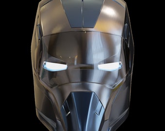 iron man mk40 helmet 3d printable model with full inner details and motorization