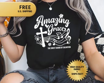 Erstaunliche Gnade T-Shirt, Epheser 2: 8, christliche Bibel Vers Shirt, Glaube Geschenk für Frauen, religiöse Kleidung, Gnade Gottes Tshirt, Kirche Tee