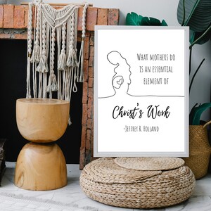 MotherhoodLDSQuotePrintableInstantDownloadPDF