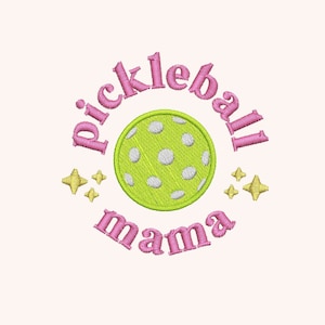 Pickleball Mama Embroidery Design: Multi-Format Digital File