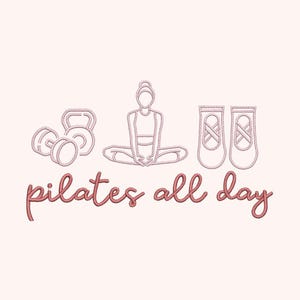 Pilatesbroderidesign: 7 format, 4 storlekar (digital nedladdning)