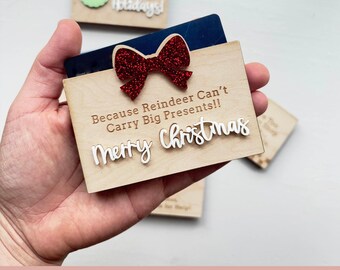 Divertente porta carte regalo di Natale, file per taglio laser (svg, eps, ai, pdf)