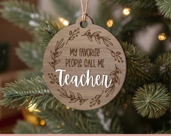 Teacher Ornament Laser Cut File | Glowforge SVG (Digital Download)