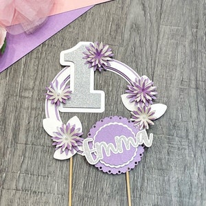 Personalized Cake Topper, Floral Cake Topper, Birthday Cake Topper, 3D Cake  Topper, Floral Birthday Decoration, Layered Cake Decoration
