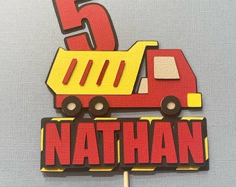 Personalized Cake Topper, Truck Cake Topper, Birthday Cake Topper, 3D Cake  Topper, Boys Birthday Decoration, Layered Cake Decoration