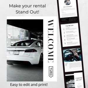 Turo Welcome Book, Car rental Welcome Book