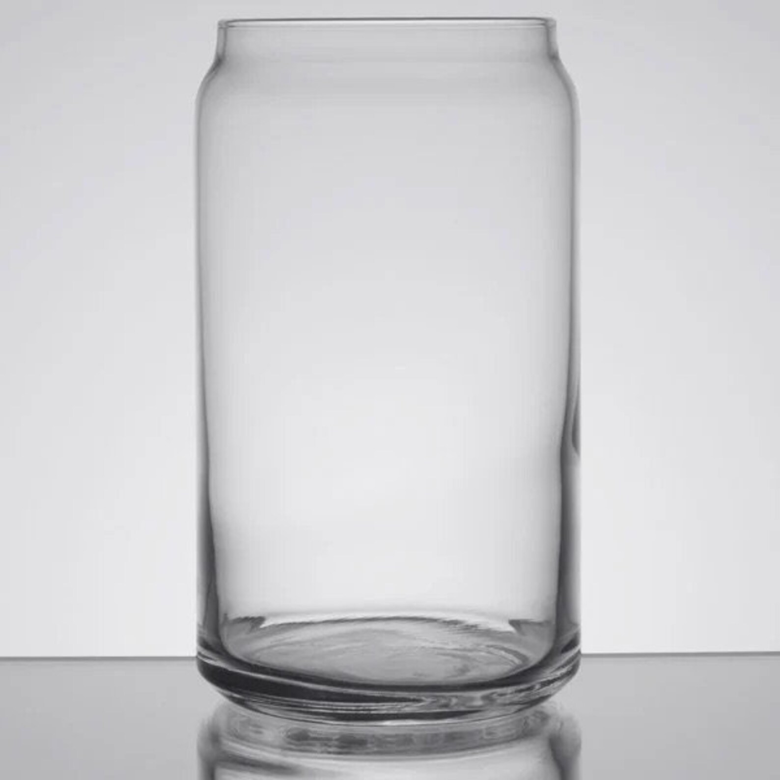 Blank Libbey Beer Can Glass Bamboo Lid Glass Straw 16oz 20oz Bulk