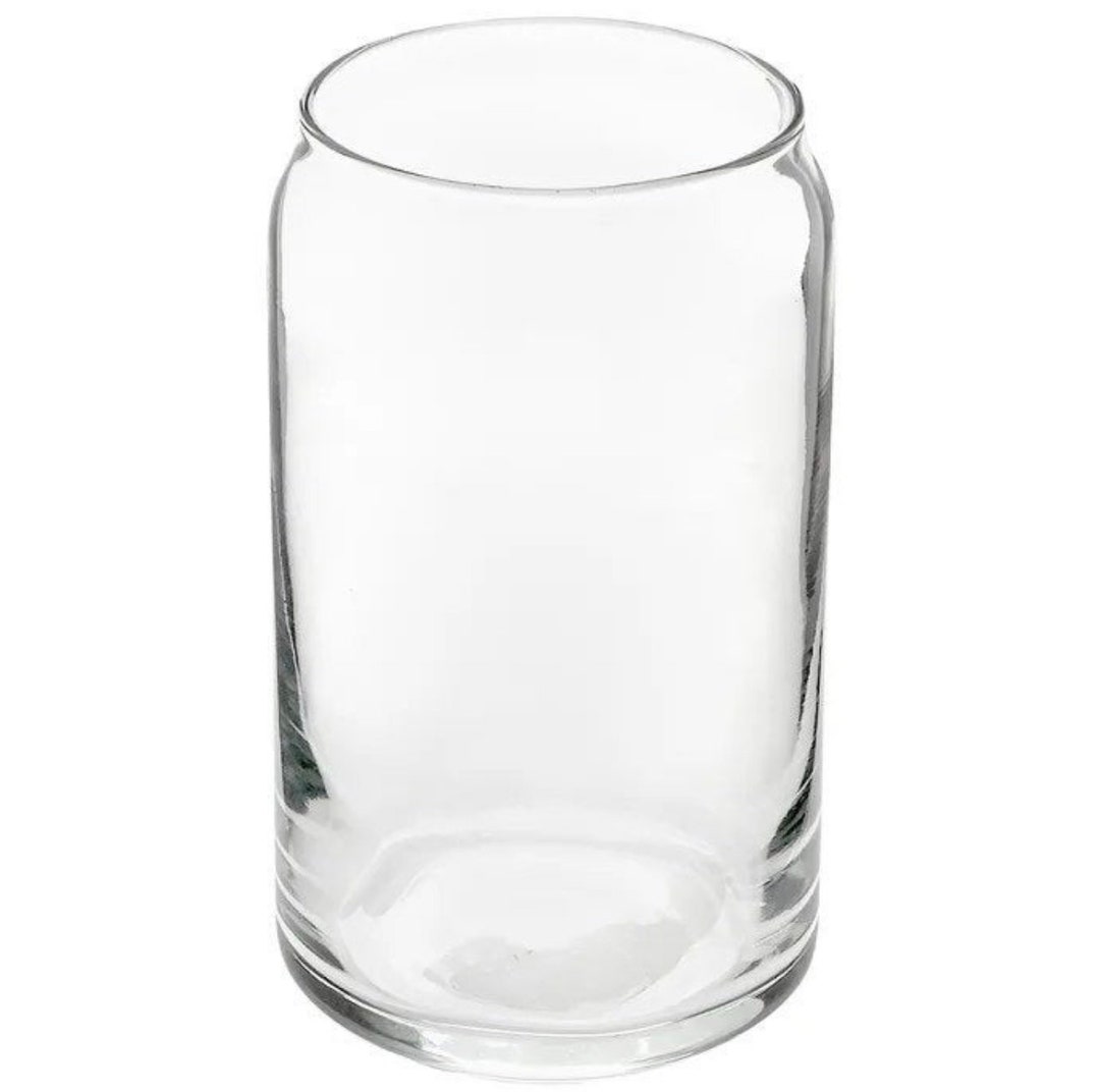 Blank Libbey Beer Can Glass Bamboo Lid Glass Straw 16oz 20oz Bulk