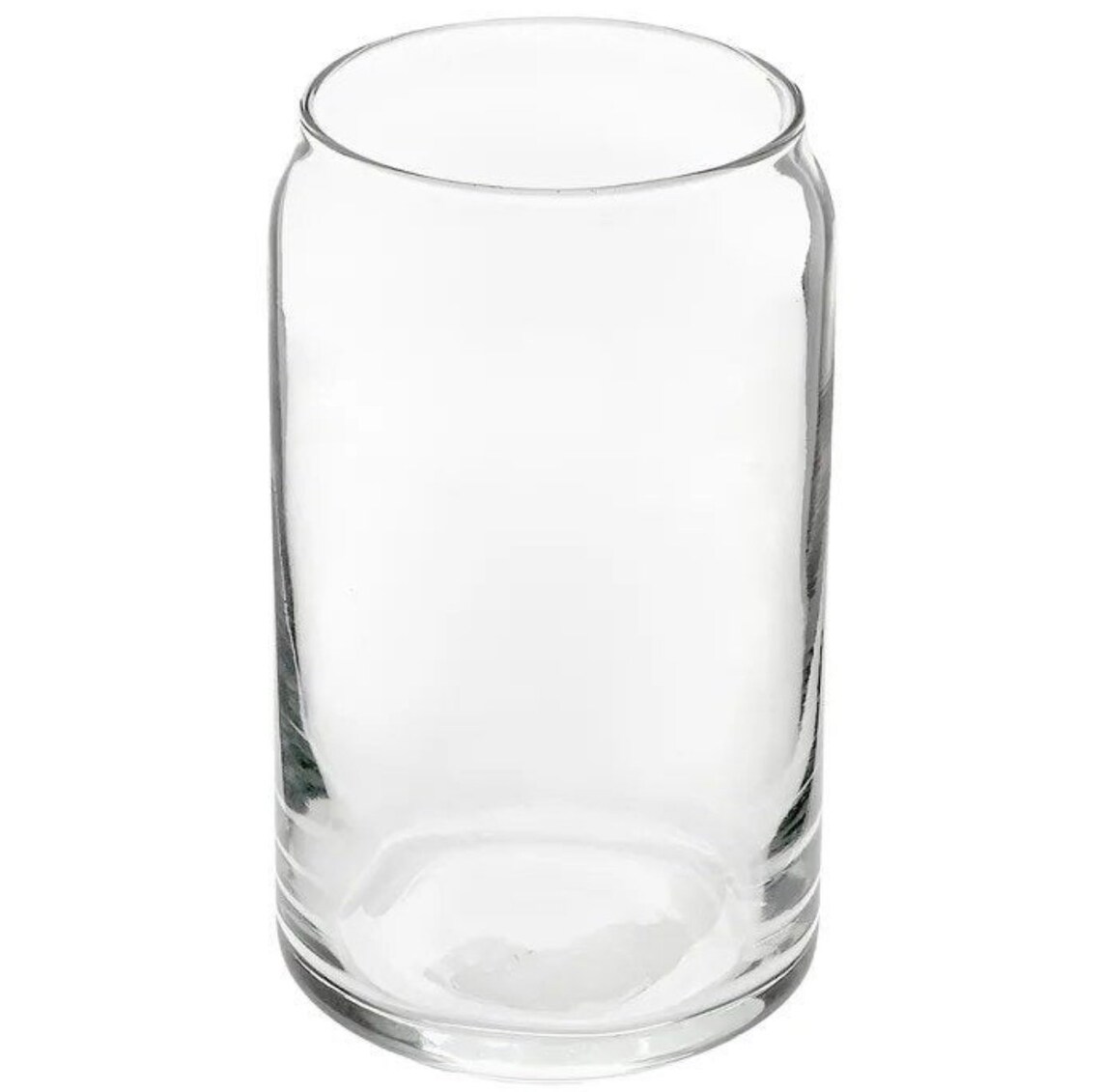 Blank Libbey Beer Can Glass Bamboo Lid Glass Straw 16oz 20oz Bulk