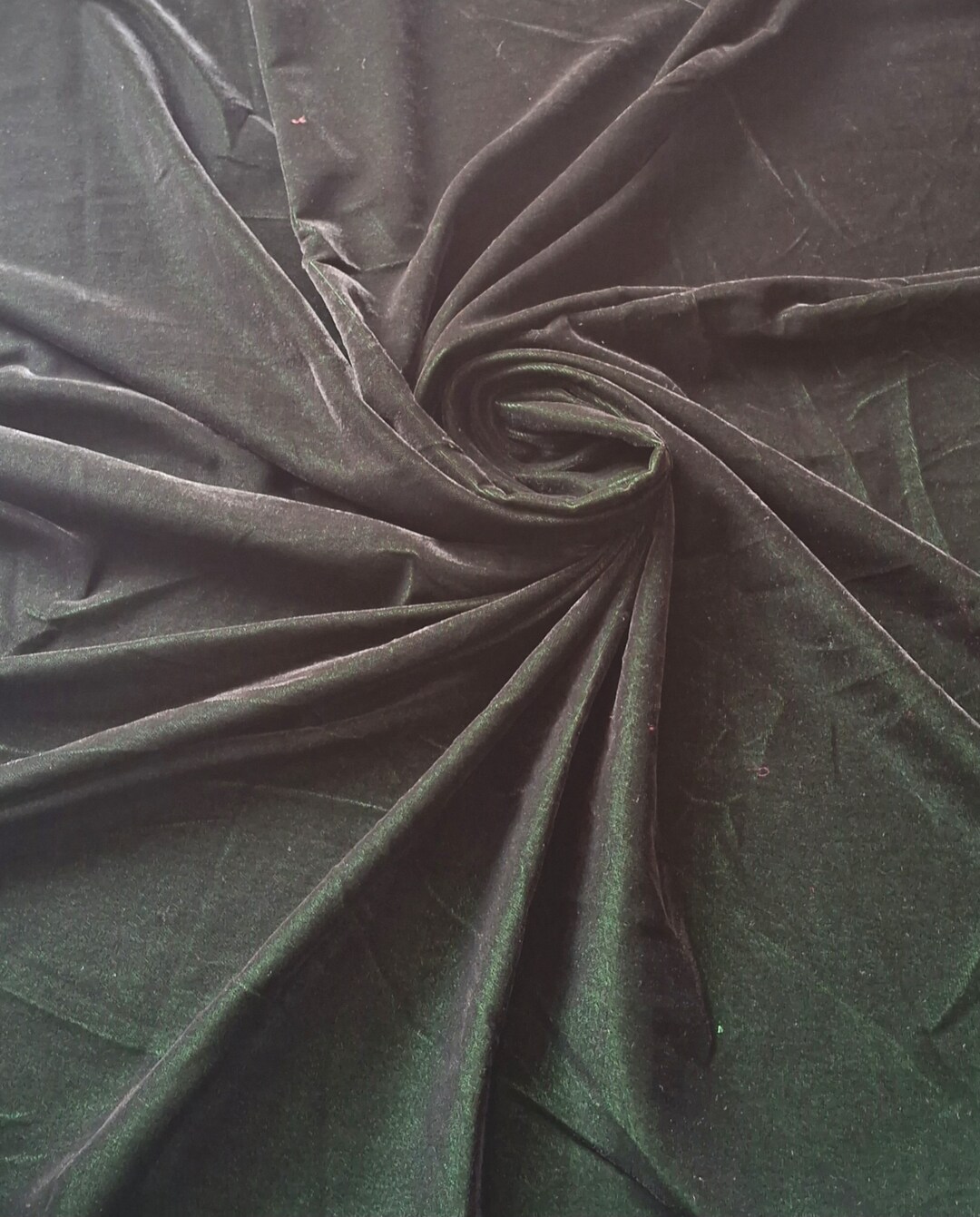 Bottle Green Velvet Heavy Embroidered & Gotta Work Straight side Slit One Piece With Cute Potli main image 0
