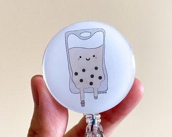 Boba IV Bag Badge Reel, Nursing Student, Medical Student, Pharmacy Student, Healthcare, Medicine, ICU, Emergency Room, EMS, Hospital, Doctor