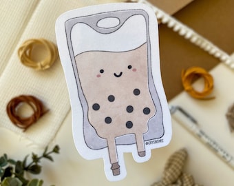 Boba IV Bag Sticker, Nursing Student, Medical Student, Pharmacy Student, Healthcare, Medicine, ICU, Emergency Room, EMS, Hospital, Doctor