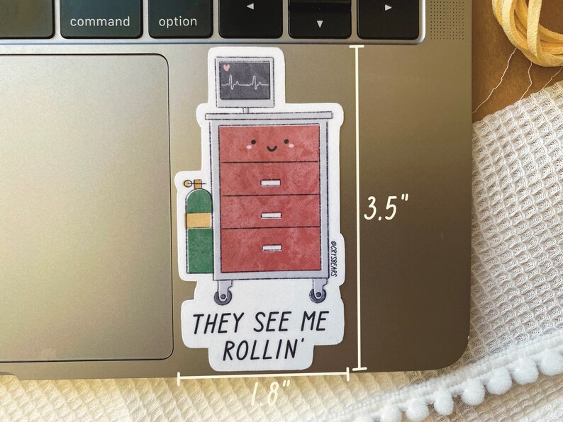 Crash Cart Sticker Emergency Room Sticker Medical Sticker - Etsy