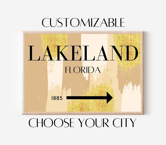 Gold Preppy Poster Custom City Wall Art Preppy Room Decor - Etsy