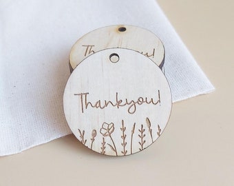 Thankyou Round Tags - Custom Laser Cut