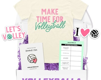 Volleyball Gift Box | Make Time for Volleyball | Volleyball Gift Idea | Gift for Volleyball Player | Volleyball T-Shirt