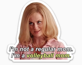 Lustiger Beachvolleyball-Aufkleber, Beachvolleyball-Mama Amy Poehler Mean Girls, Beachvolleyball-Muttergeschenk, Beachvolleyball-Wasserflaschenaufkleber