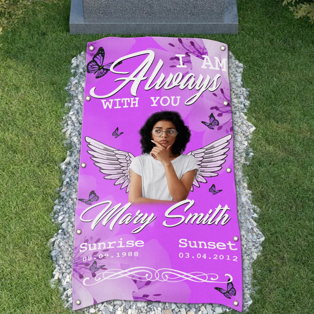 Custom Memorial Grave Blanket. I Am Always With You. Etsy