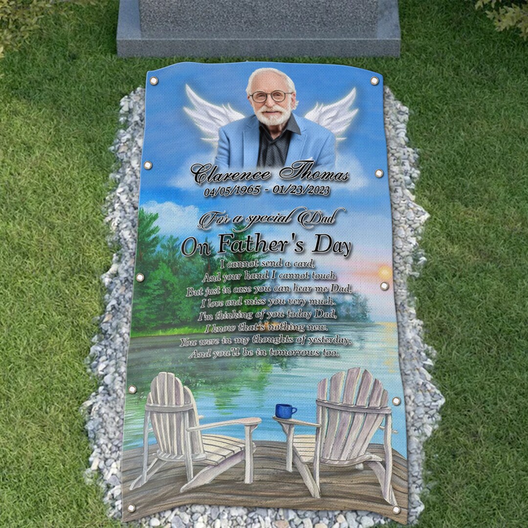 Custom Memorial Grave Blanket Memorial Keepsake For A Special Dad Il 1080xN.5194218385 Gi0c