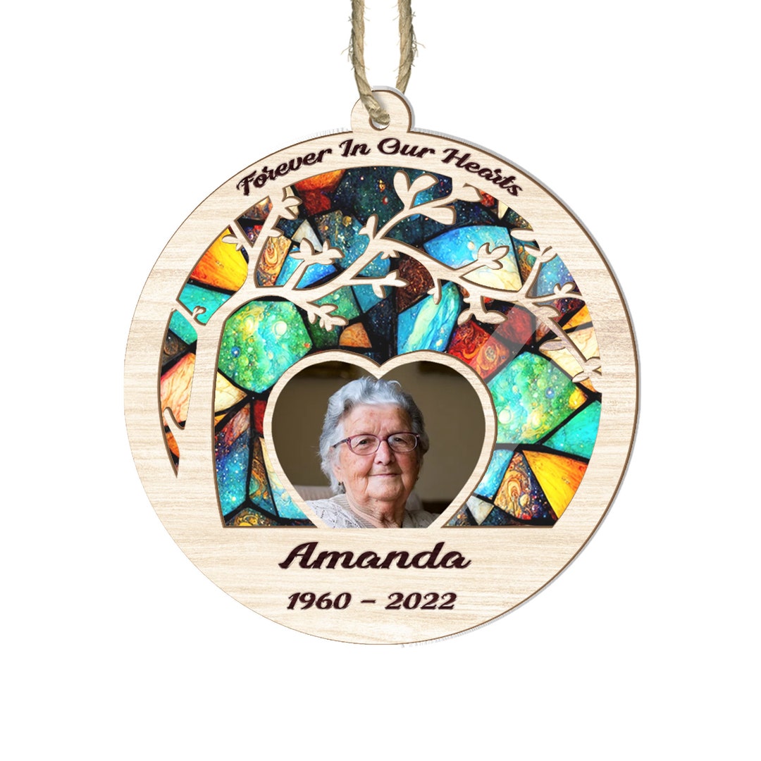 Personalized Memorial Suncatcher. Forever in Our Hearts Etsy