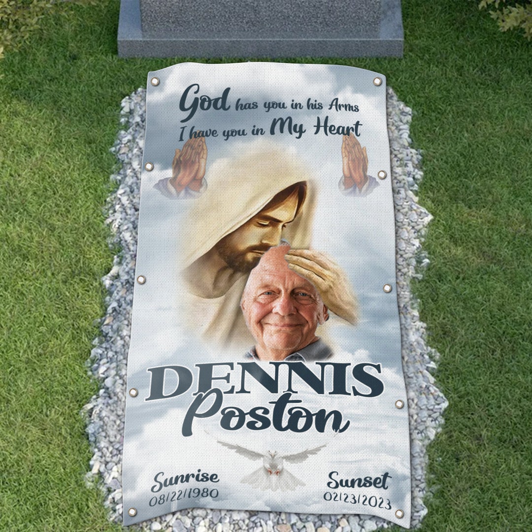 Custom Memorial Grave Blanket Memorial Keepsake God Has You In His Il 1080xN.5139195602 Icfi