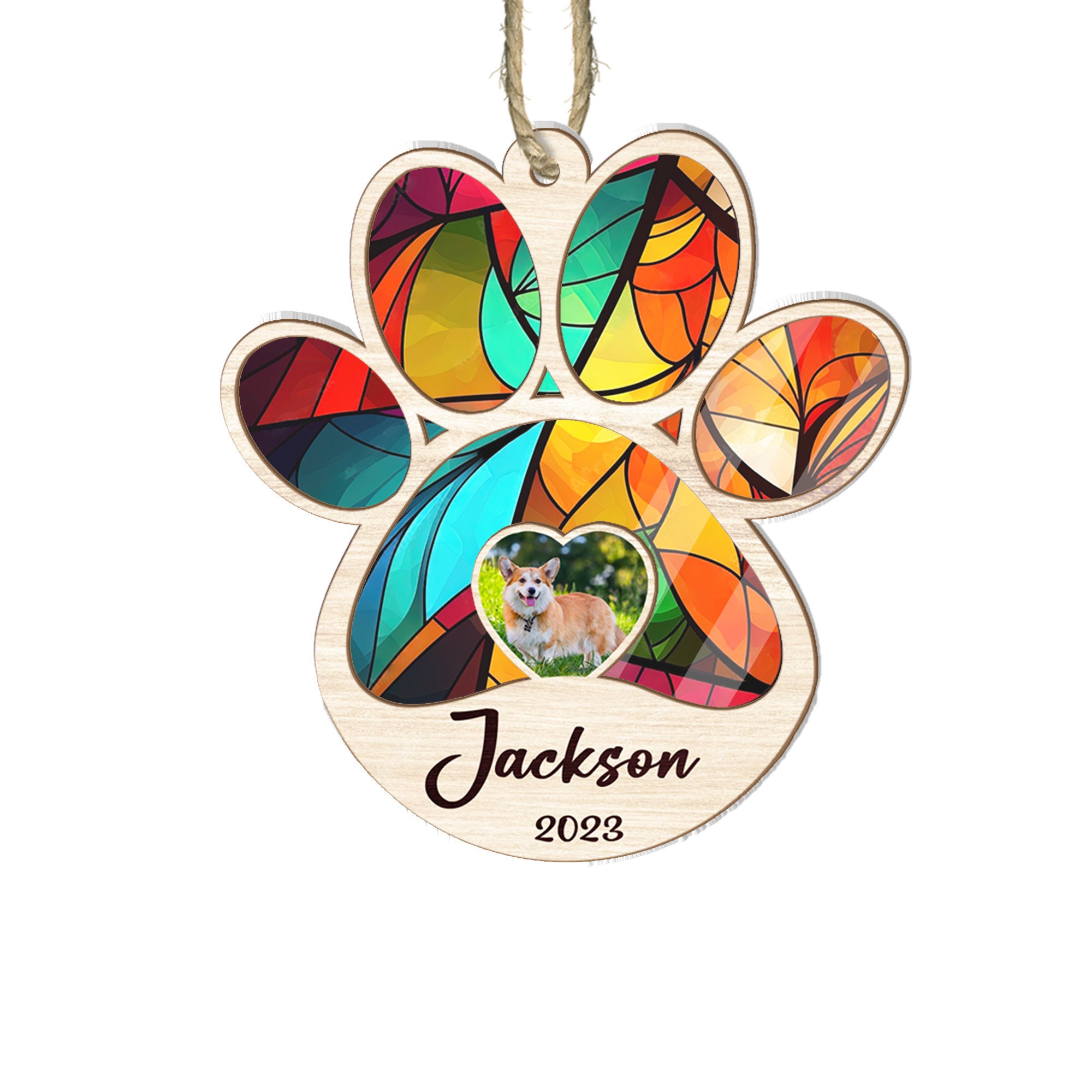 Personalized Dog Memorial Suncatcher. in Loving Memory Dog Etsy