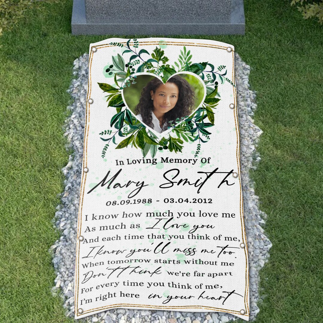 Custom Memorial Grave Blanket. I Am Right Here in Your Heart