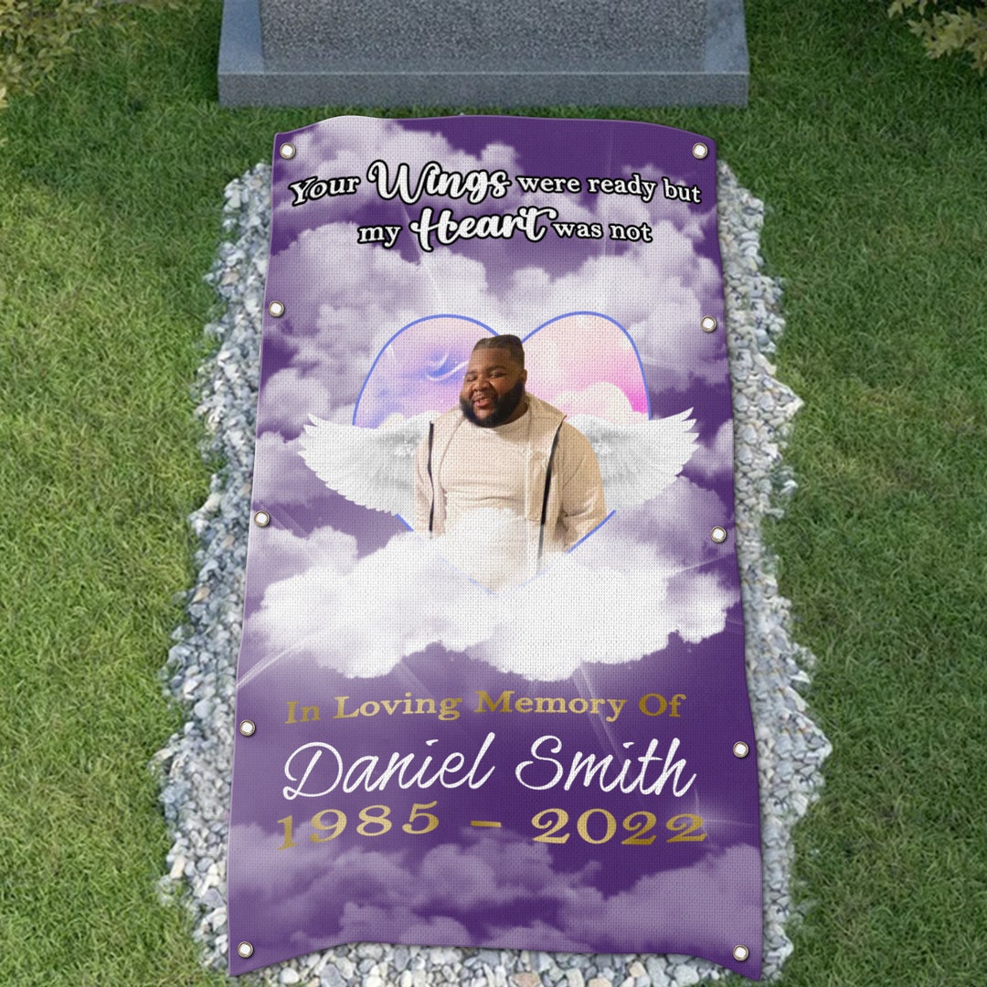 Custom Memorial Grave Blanket Memorial Keepsake Your Wings Etsy Il 1080xN.5133827504 8b1u