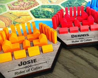 Settlers of catan game piece organizer set, custom, personalized, christmas gift, game piece holder, game piece organizer, family game night