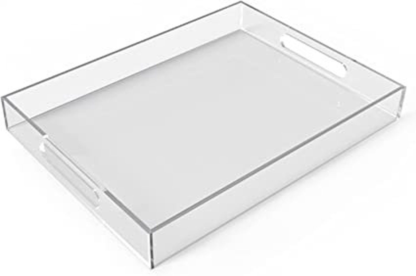 Clear Acrylic Serving Tray With Handles Personalized Coffee Etsy