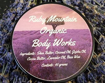 Mantequilla corporal de lavanda orgánica hecha a mano Hidratante natural no grasa cura las manos agrietadas y la piel seca