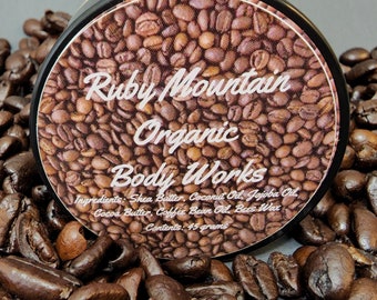 Café orgánico hecho a mano Mantequilla corporal no grasa Hidratación natural cura las manos agrietadas y la piel seca