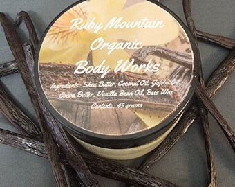 Hecho a mano Mantequilla corporal de vainilla orgánica No grasa Hidratante natural cura las manos agrietadas y la piel seca