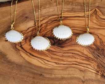 Collar de conchas marinas, joyas de sirena, joyas del océano, colgante de conchas