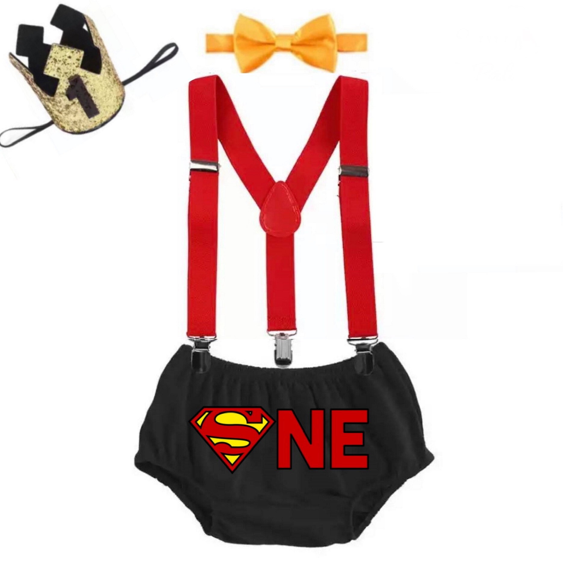 Baby Boy Superhero Theme 1st Birthday Outfit One Superman Boy Cake