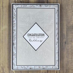 Carte de félicitations faite main - Félicitations pour votre mariage.