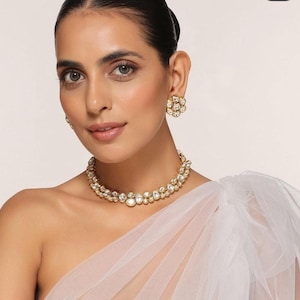 Kundan Rani Haar Necklace: Polki Stone Layered Statement Jewelry